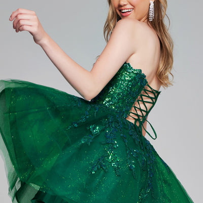 Tulle Short Strapless A-line Dress by Jovani 40385