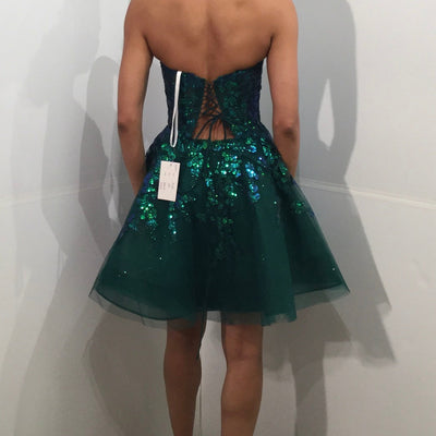 Tulle Short Strapless A-line Dress by Jovani 40385