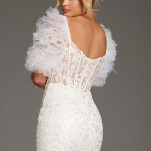 Jovani 40426 Short Lace Cocktail Mini Dress