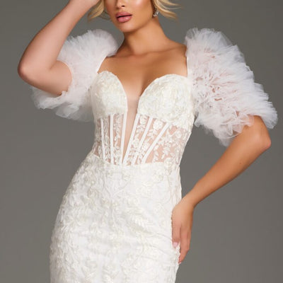 Jovani 40426 Short Lace Cocktail Mini Dress