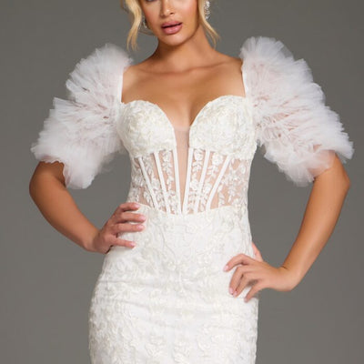 Jovani 40426 Short Lace Cocktail Mini Dress