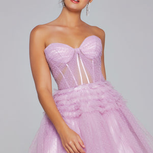 Tulle Short Strapless A-line Dress by Jovani 40467