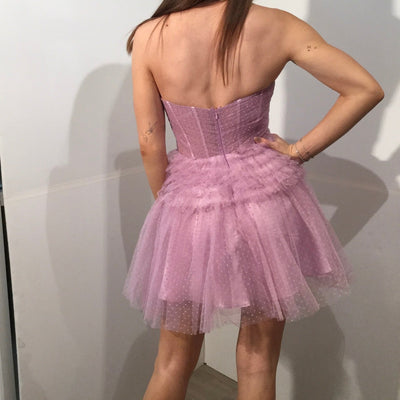 Tulle Short Strapless A-line Dress by Jovani 40467