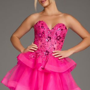 Jovani 40503 Homecoming Tiered Mini Short Cocktail Dress