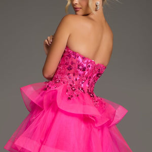 Jovani 40503 Homecoming Tiered Mini Short Cocktail Dress