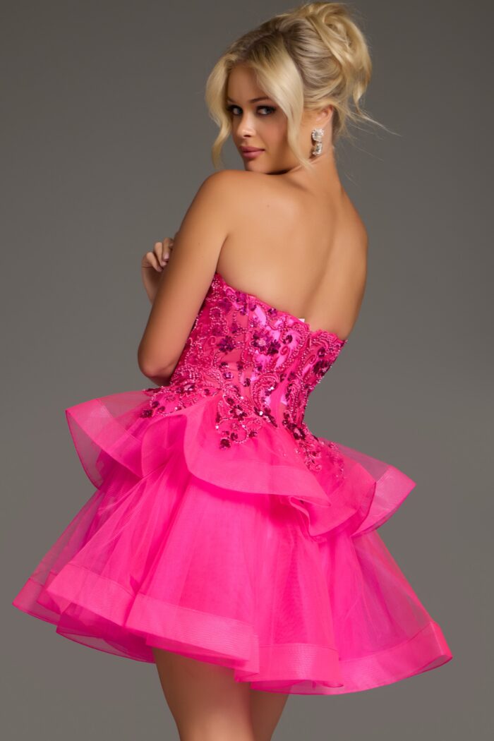 Jovani 40503 Homecoming Tiered Mini Short Cocktail Dress