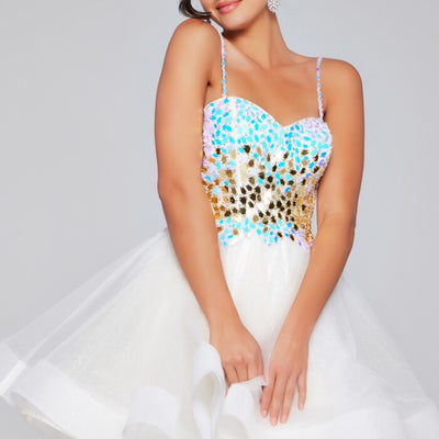 Jovani 40516 Short Homecoming Beaded Cocktail Dress