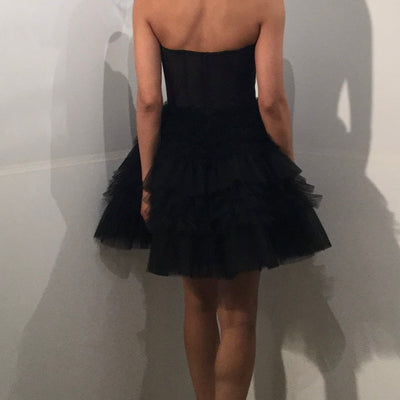 Lace Short Strapless A-line Dress by Jovani 40580