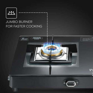 Prestige Vectra Glass Top 2 Burners Gas Stove | Black