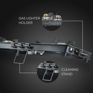 Prestige Vectra Glass Top 3 Burners Gas Stove | Black