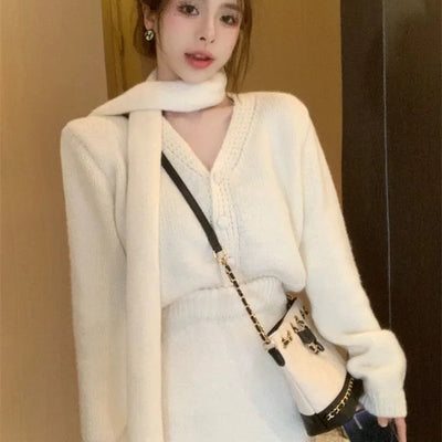 Sara Luxe Winter Coord Set with Scarf