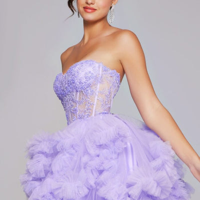 Jovani 40628 A Line Short Ruffle Homecoming Cocktail Dress