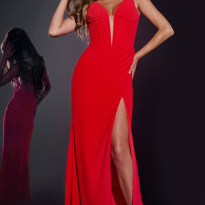 Sleeveless Corset A-line Slit Gown by Jovani 40783