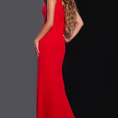 Sleeveless Corset A-line Slit Gown by Jovani 40783
