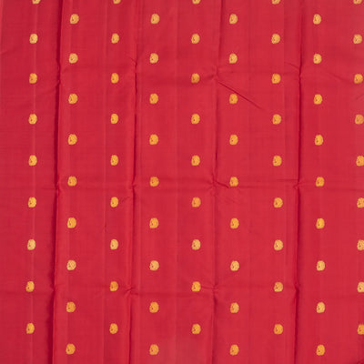 Crimson Handloom Kanchipuram Silk Saree With Beldari Stripes