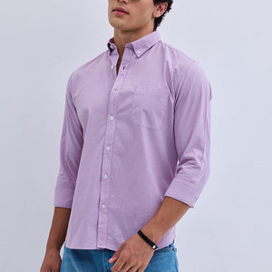 Lavender Checks Slim Fit Shirt