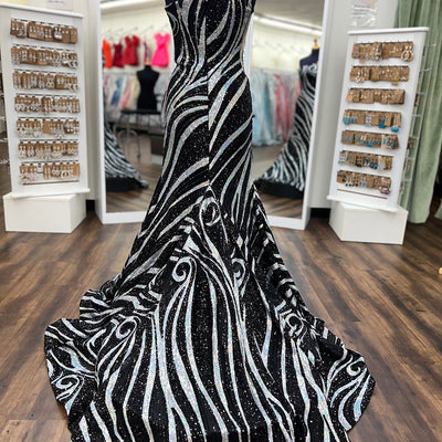 Sequin Fitted One Shoulder Gown by Jovani 24031