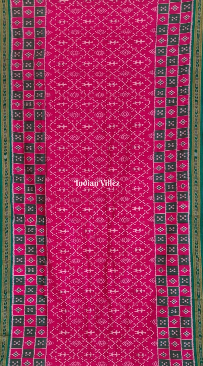 Pink Tribal With Border Pasapali Khandua Silk Saree