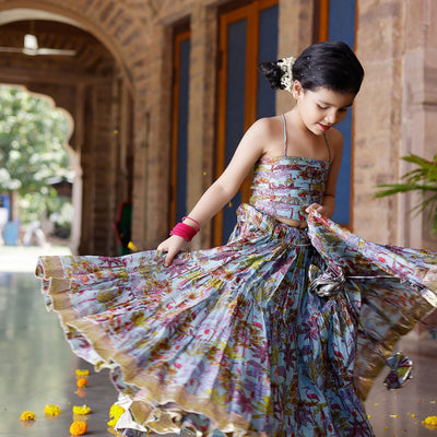 Avisa Chanderi Lehenga Set