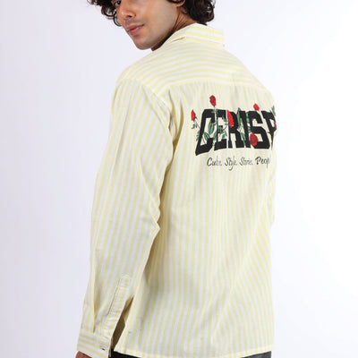STRIPE PLAIN CERISE SHIRT