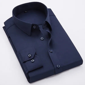 Frankshop Classic Cotton Navy Blue Shirts for Man
