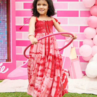 Rosella Smocked Tie & Dye Dress