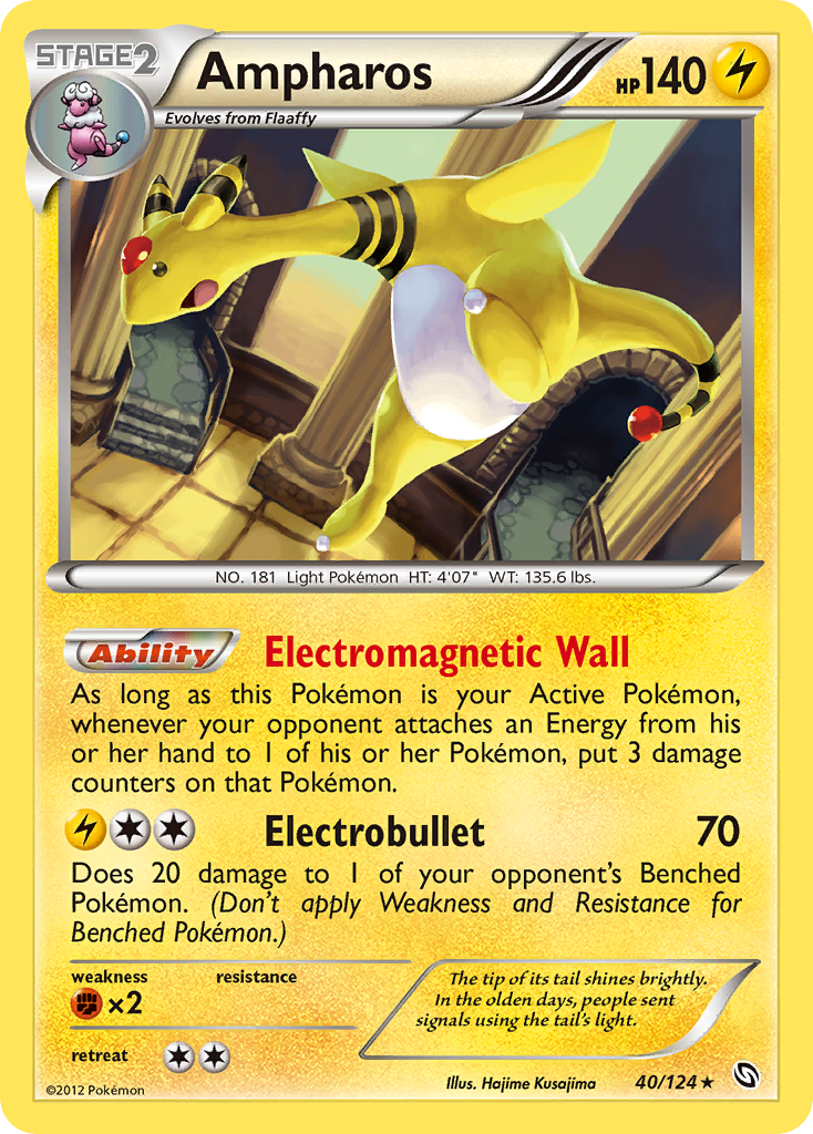 Ampharos - 40/124 - Rare Holo
