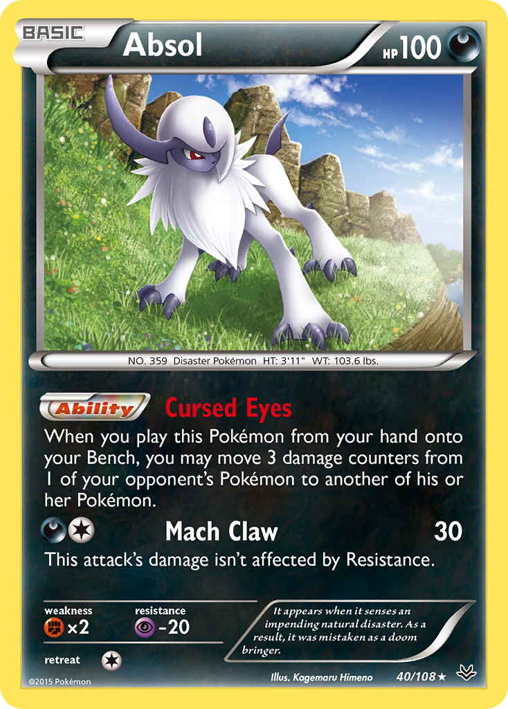 Absol - 40/108 - Rare Holo