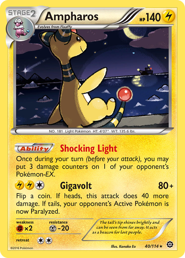 Ampharos - 40/114 - Rare Holo
