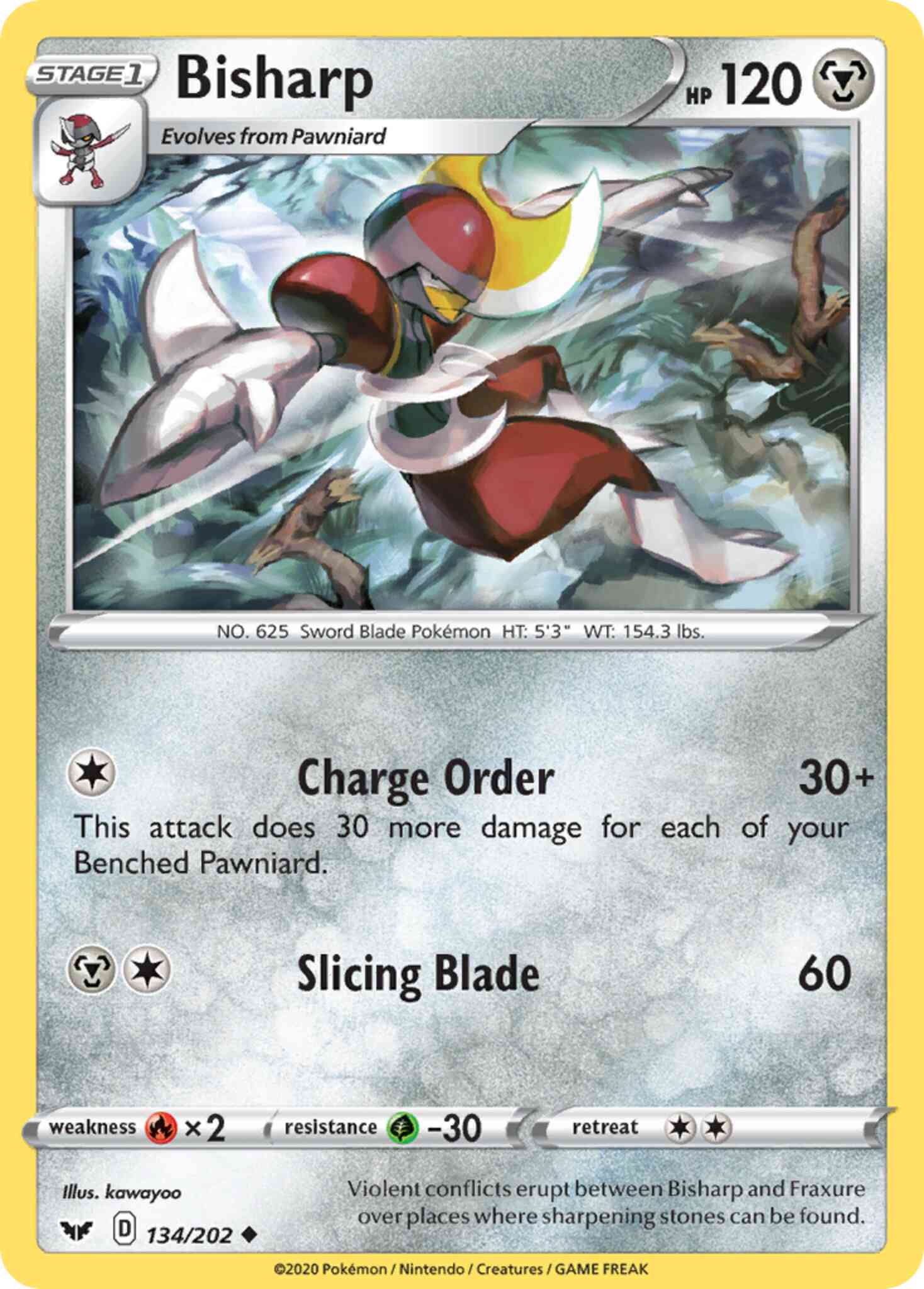 Bisharp - 134/202 - Uncommon [swsh1-134] [Non-Holo]