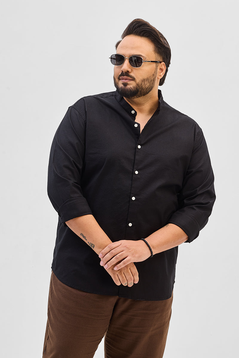 Black Mandarin Shirt