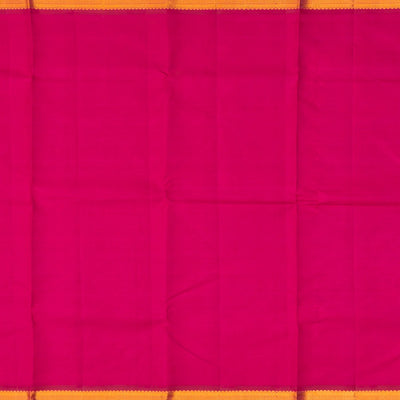 Sandal Handloom Kanchipuram Korvai Silk Saree With Floral Motifs