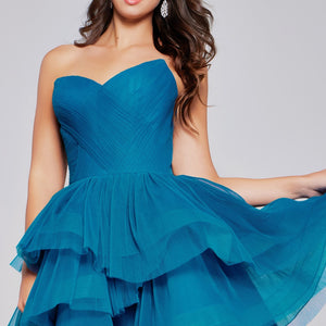 Jovani 41054 Homecoming Short A Line Ruffled Cocktail Dress