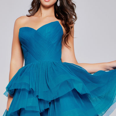 Jovani 41054 Homecoming Short A Line Ruffled Cocktail Dress