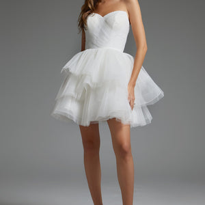 Jovani 41054 Homecoming Short A Line Ruffled Cocktail Dress