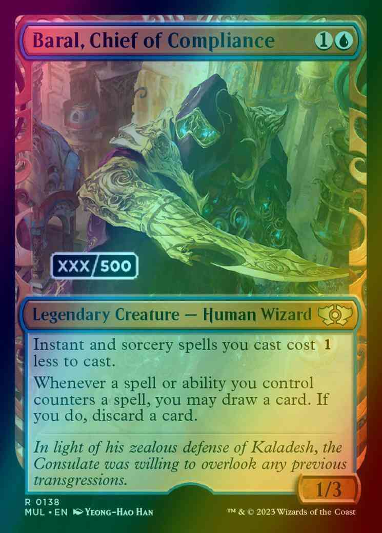 Baral, Chief of Compliance - Serial Numbered [138z] [Planar Showcase] [Multiverse Legends] [Foil]