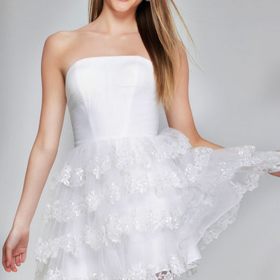 Jovani 41150 Short A Line Homecoming Sequin Cocktail Dress