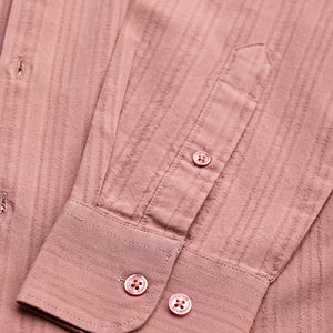 Mauve Slim Fit Stripes Shirt