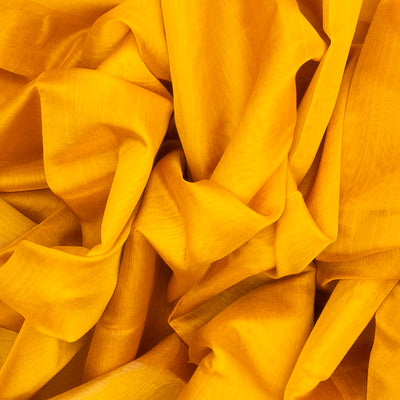 Yellow Handloom Uppada Plain Silk Saree With Purple Border