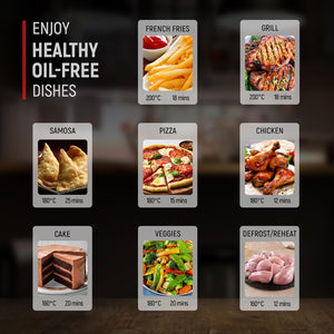 Prestige Multi-Chef All in One Air Fryer | 80% less Oil Consumption | 6.5L Capacity | 1200 Watts Power | Black
