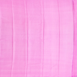 Bubble-gum Pink Mysore Crepe Silk Saree With Diagonal Stripes