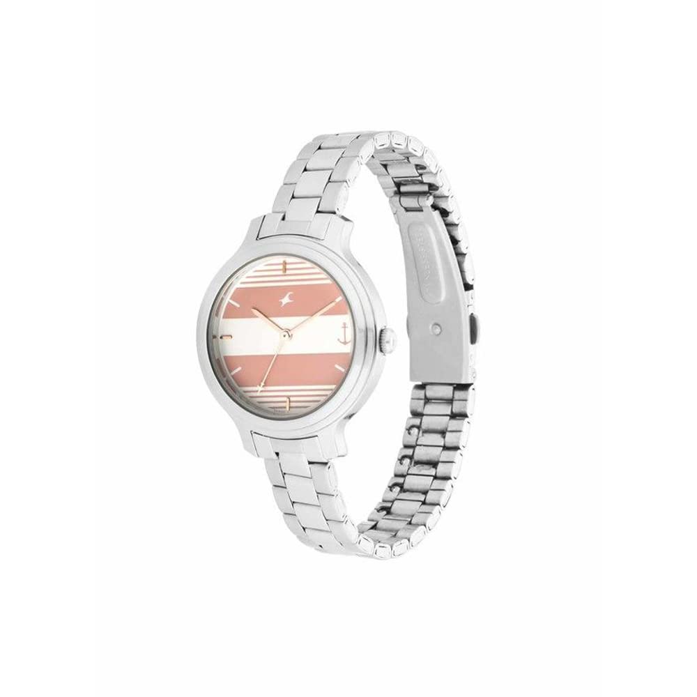Fastrack Tripster Pink and White Watch for Women