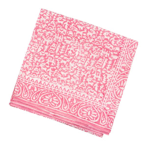 Baby Pink Woven Jaipur Cotton Saree Printed With White Animal Motifs