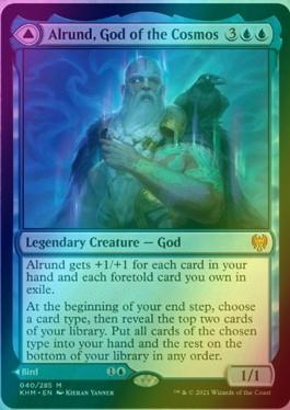 Alrund, God of the Cosmos // Hakka, Whispering Raven [40] [Kaldheim] [Foil]