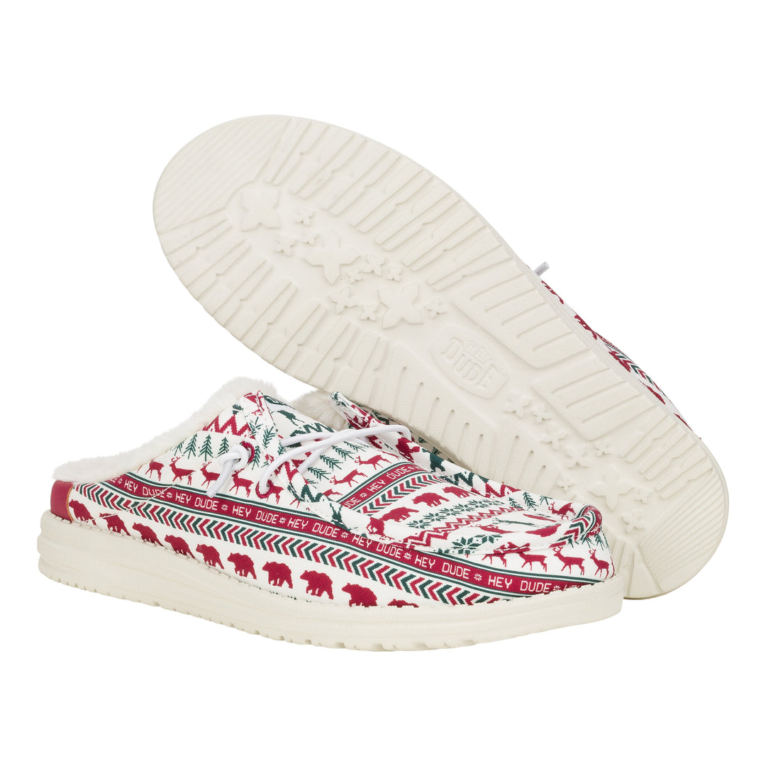 Wally Slip Holiday Cheers - Holiday White/Red