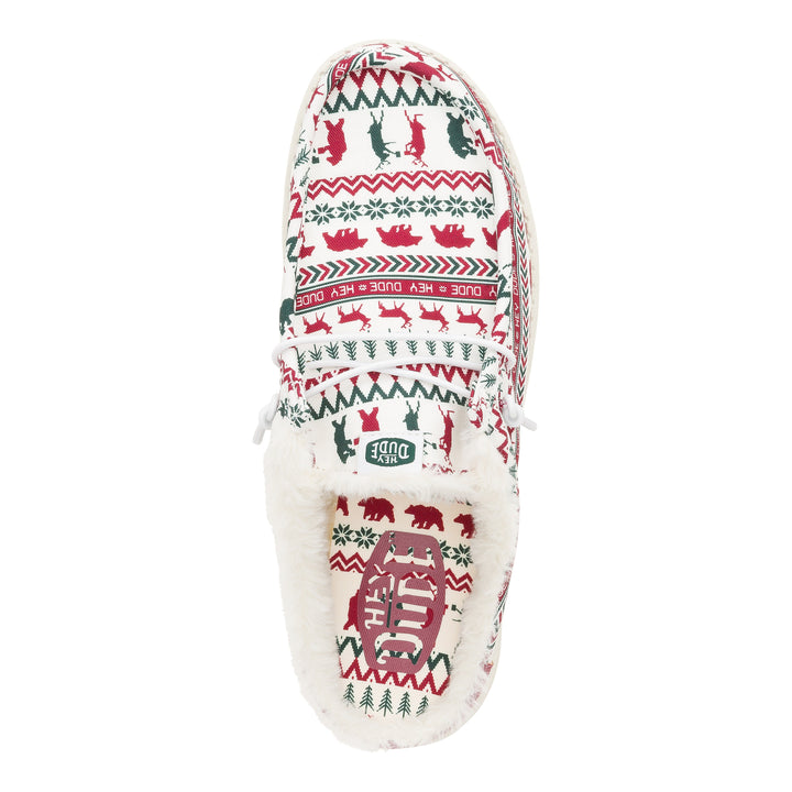 Wally Slip Holiday Cheers - Holiday White/Red