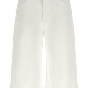Mother The Whole Lot Zip Twist Fray Bermuda Shorts