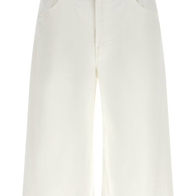 Mother The Whole Lot Zip Twist Fray Bermuda Shorts
