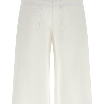 Mother The Whole Lot Zip Twist Fray Bermuda Shorts