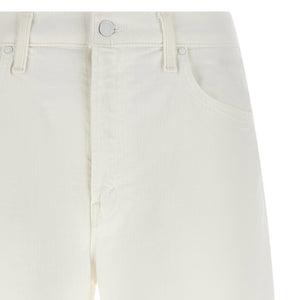 Mother The Whole Lot Zip Twist Fray Bermuda Shorts